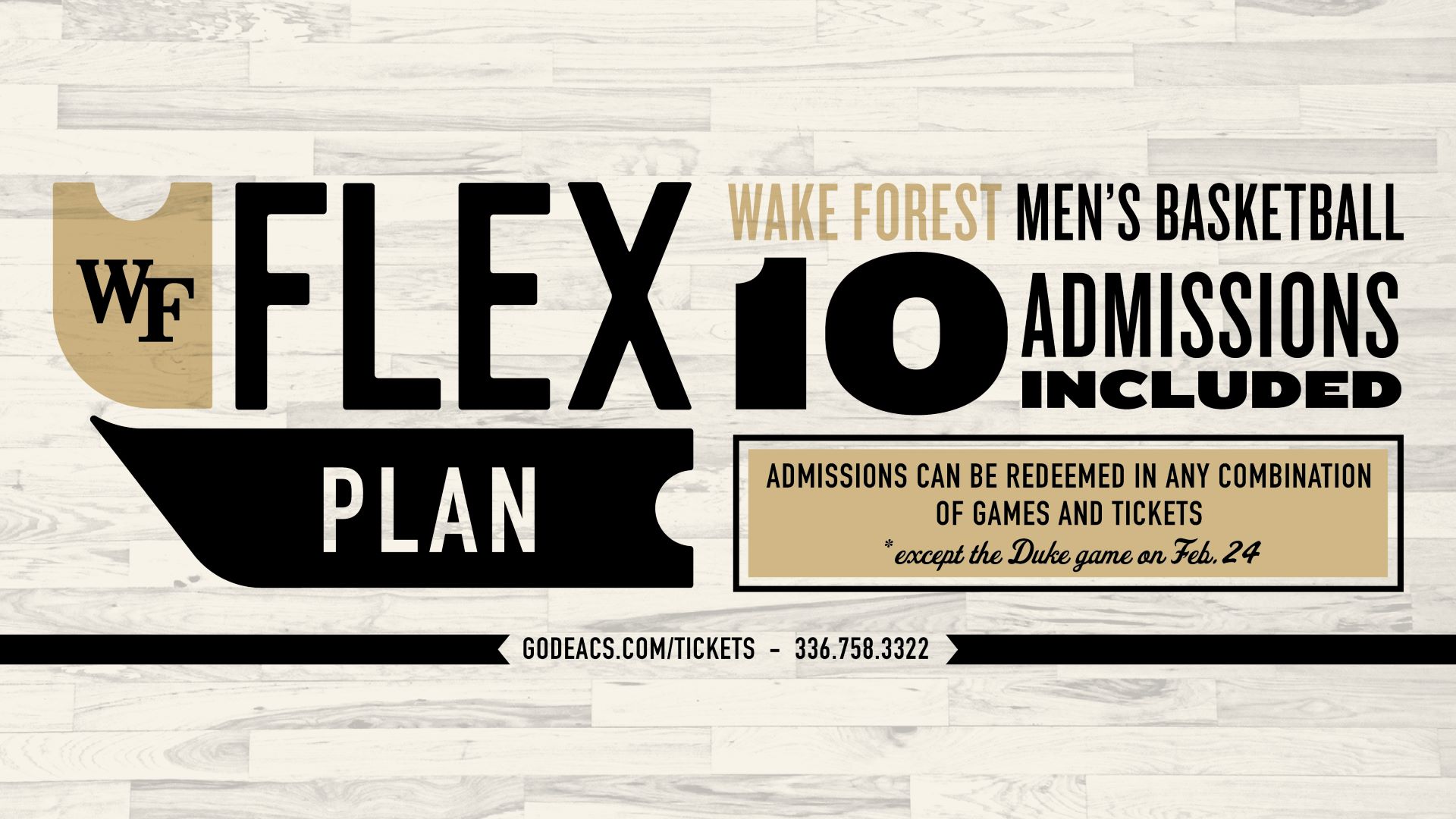 Wake Forest men's basketball FLEX plan