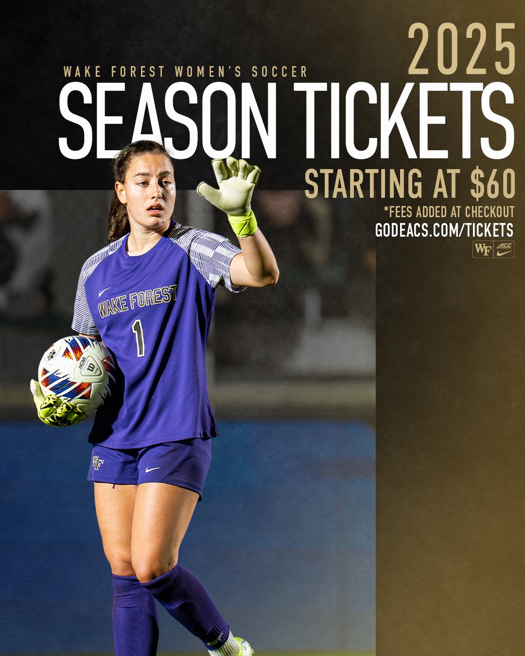 Wake Forest women's soccer 2025 season tickets starting at $60