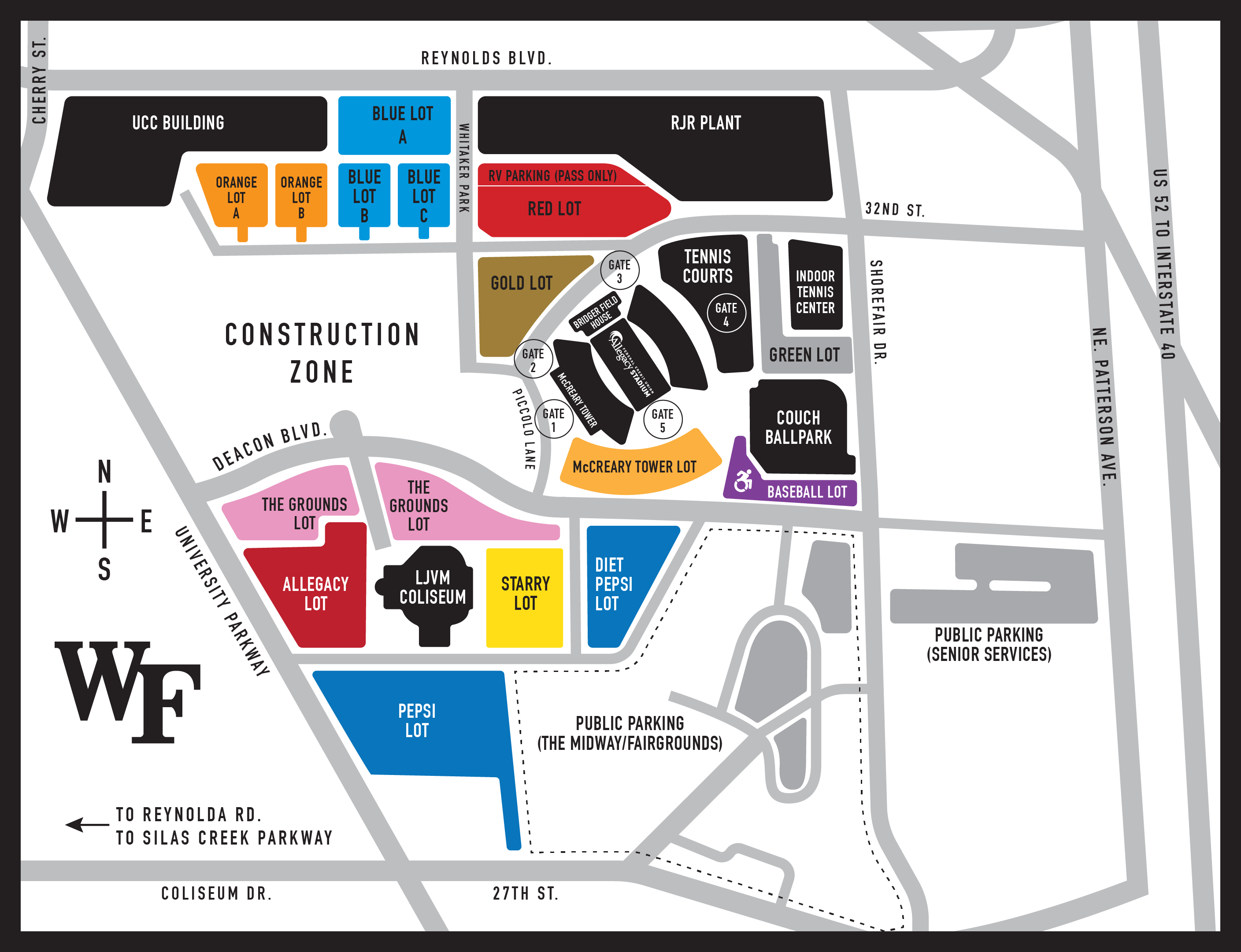 2025 Football Parking Map