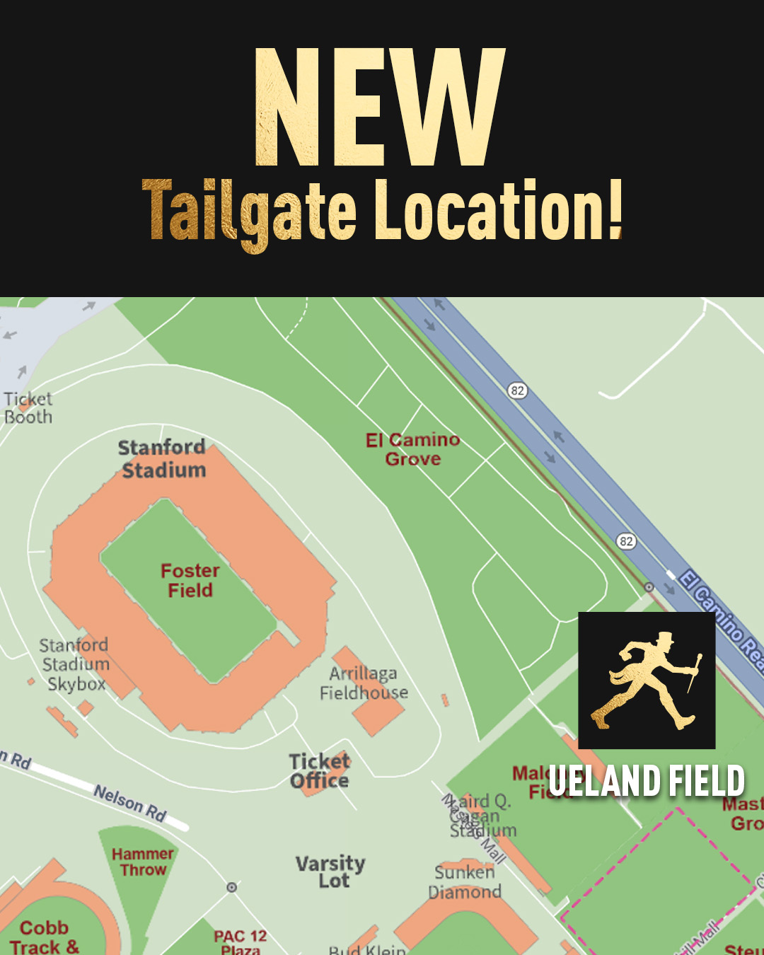 Ueland Field Tailgate Location Map