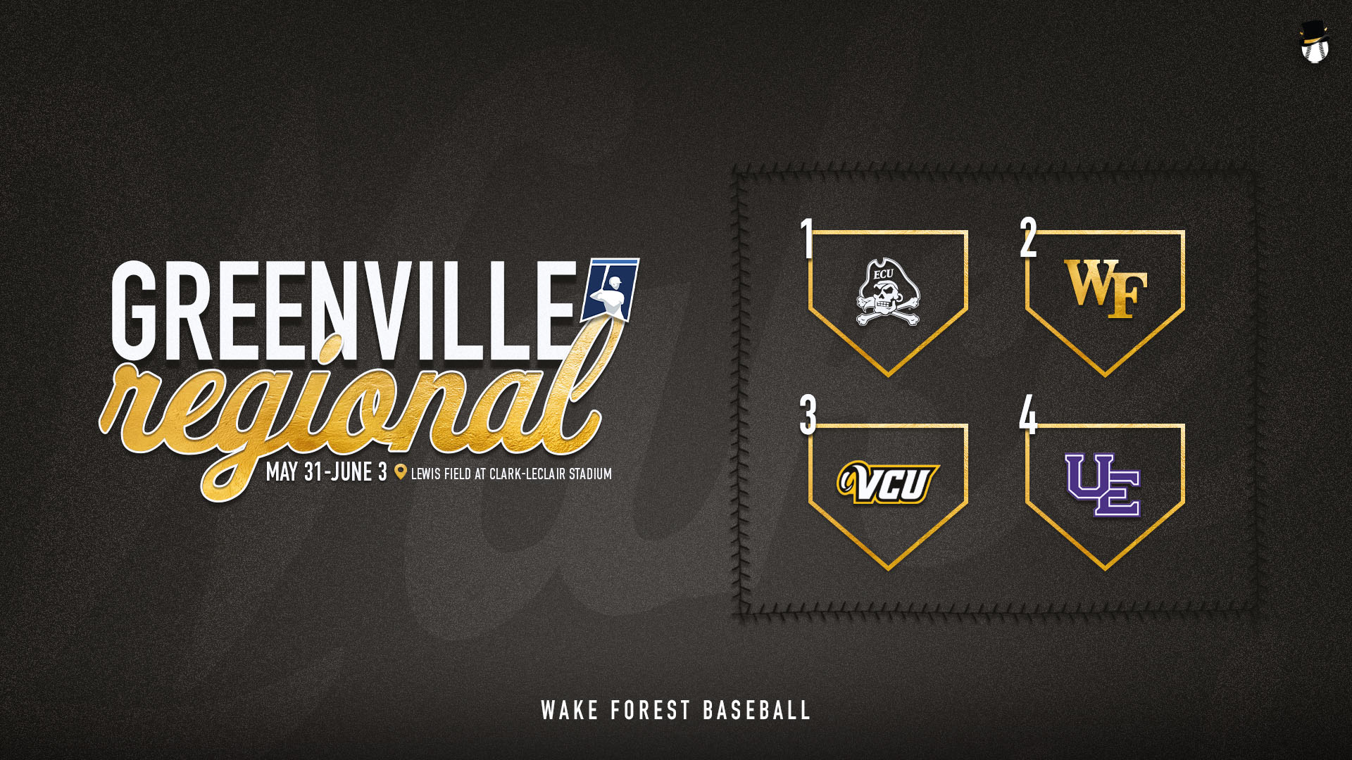 Greenville Regional - May 31-June 3 - Lewis Field at Clark-LeClair Stadium