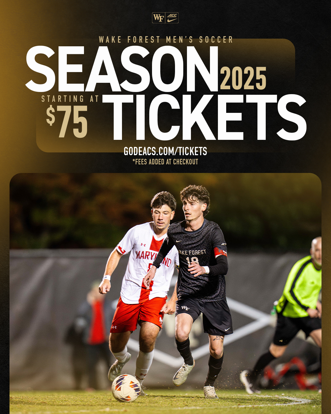 Wake Forest men's soccer 2025 season tickets starting at $75