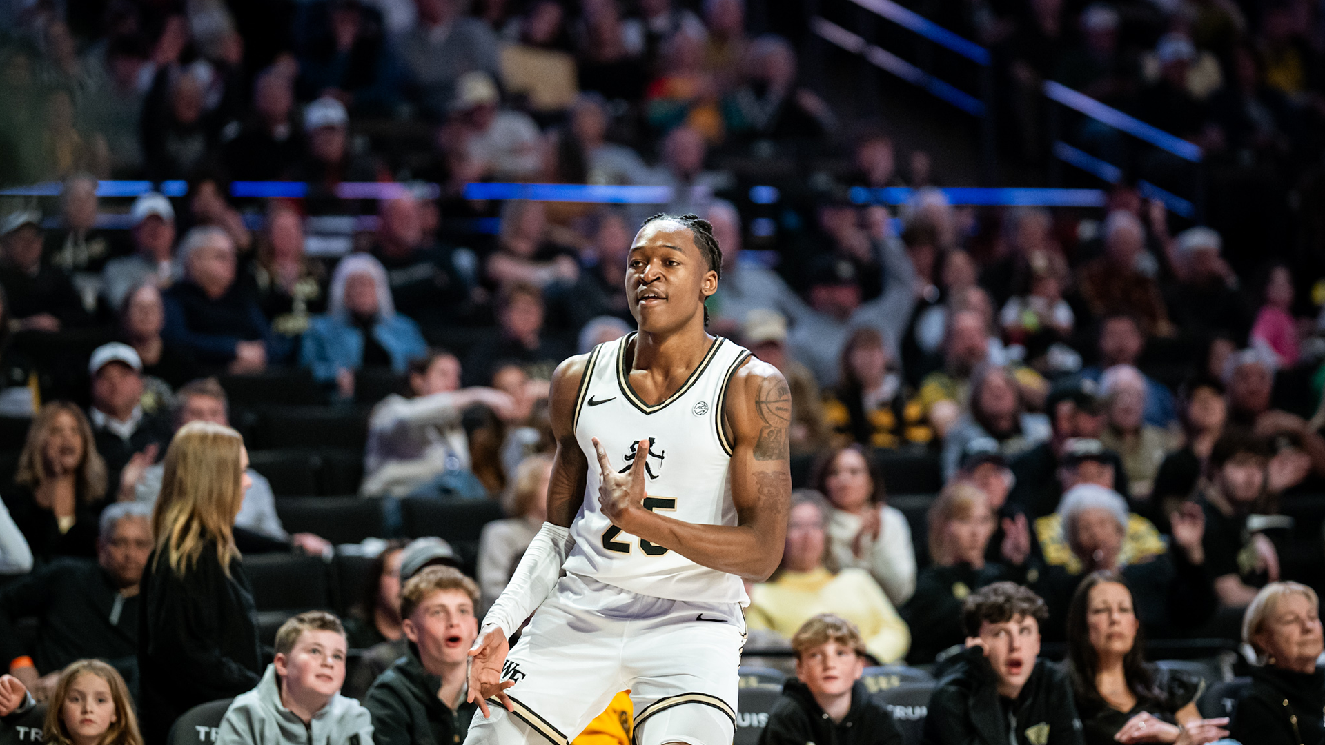 Wake Forest men's basketball player Tre'Von Spillers