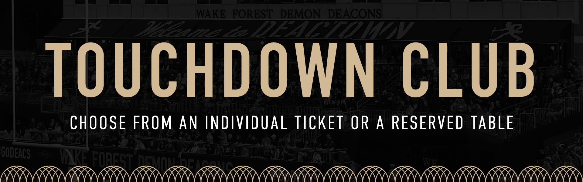 Touchdown Club | Choose from an Individual Ticket or a Reserved Table